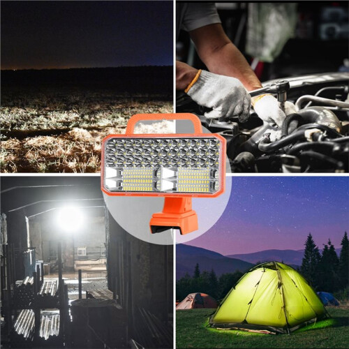 Multi-Functional LED Flashlight Adjustable with USB for  18V Lithium Batteries (No Battery) 1