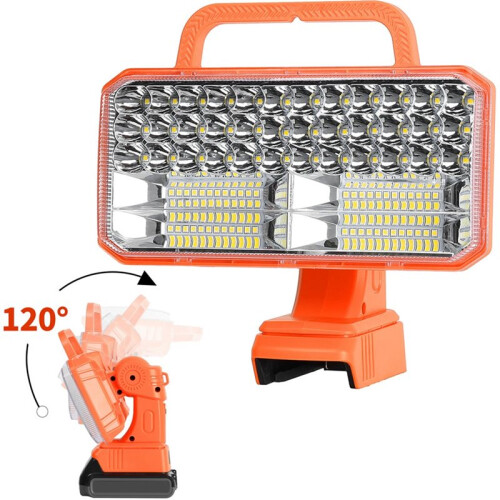 Multi-Functional LED Flashlight Adjustable with USB for  18V Lithium Batteries (No Battery) 2