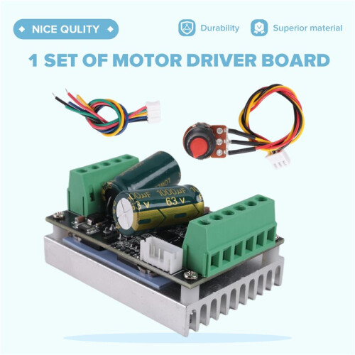 500W  6- 60V 20A Hall Motor Control Driver Board BLDC Three-Phase Brushless Motor Controller with Speed Controller 2