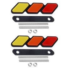 2X Tri-Color Front Grille Badge Emblem for Tacoma 4Runner Highlander RAV4