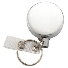 4 Pack Heavy Duty Retractable Badge Holder Reel,Metal ID Badge Holder with Belt Clip Key Ring for Name Card Keychain