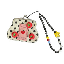 Stylish Key Ring Coin Purse With Stylish Polkas Dot Designs-7