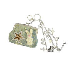 Fashionable Polkas Dot Texture Keychain Money Pouch-9