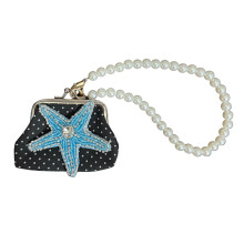 Contemporary Polkas Dot Patterned Keychain Purse Stylish Key-1