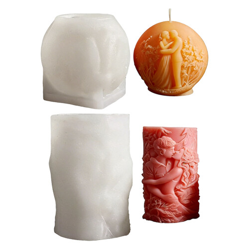 Star Pattern Candle Silicone Mould Easy Releases-ball couple 1