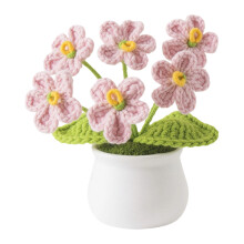 Stricken, Häkeln, Lavendelblüten, Topfpflanze, bunte-Rosa