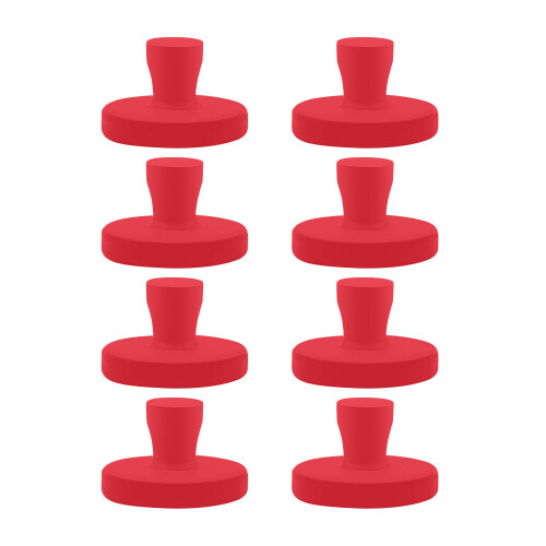 Set of 8 Mini Magnetic Holders Clips For Securing Parchment-Red