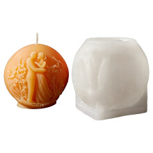 Silikon-Stern-Relief-Kerzenform, DIY-Bastelwerkzeug für-Ballpaar