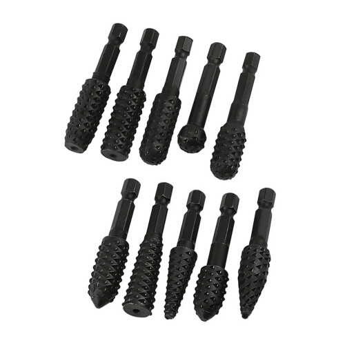 10Pcs Hexagonal Wood Carving Tool Rotating Files Set For