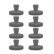 Pack of 8 Strong Magnetic Silicone Clips For Securing-Gray