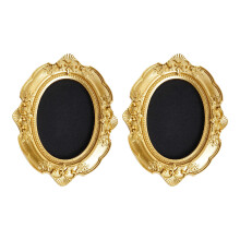 Pack of 2 Small Antique Picture Frame Ornate Gold Resin- A61