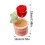 Artistic Crocheted Rose Displayed In Elegant Knitted Vase-Red 4