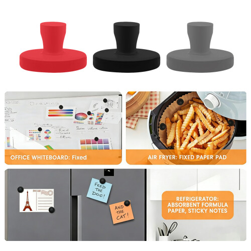 Pack of 8 Strong Magnetic Silicone Clips For Securing-Gray 1