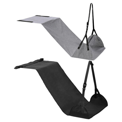 Adjustable Foot Hammock Travel Essentials Plane Leg Rest-Black 1
