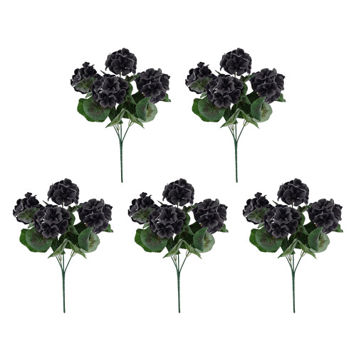 Realistic Geranium Flower for Wedding Home Decoration-Black 5