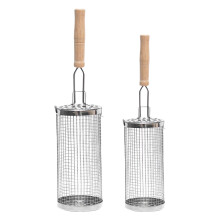 Edelstahl-Grill-Drehkorb, Grillkäfig, perfekt für den Grill-SL