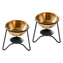 Stainless Steel Incenses-Three lines of black golden bowl