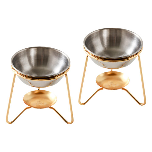 Stainless Steel Essential Oil-Third line gold silver bowl