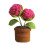Mini-Häkelrose, Topfpflanze, gestrickte Blume in Vase,-B 1