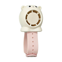 Cartoon Wrist Fan Secure Mesh Guard Easy To Carry Wrist-White