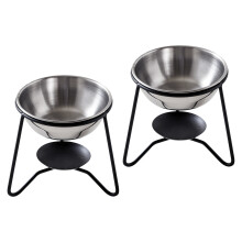 Stainless Steel Wax Warmer-Three lines of black silver bowl