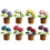 Artificial Crocheted Rose Potted Plant Double Headed Flower-B 2