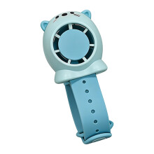 Cartoon Wrist Fan Secure Mesh Guard Easy To Carry Wrist-Blue