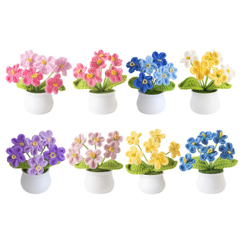 Häkelblumen, handgemachte gestrickte Lavendelblume für Auto,-2 1