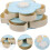 Rotating Snacks Tray With 5 Compartments And Nonslip Base Double 2