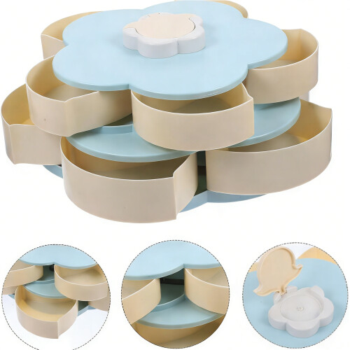 Innovative Rotating Serving Dish With Phone Stand Double Layer 1