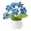 Strickende Häkelblumen, Topfpflanze, künstliche-Blau 1