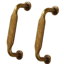 2Pcs Drawer Pulls Zinc Alloy-Antique bronze 76 distance
