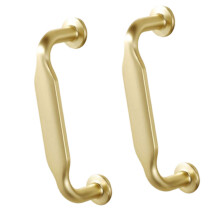 2Pcs Drawer Pulls Dressers Knob-gold brushed 128 distance