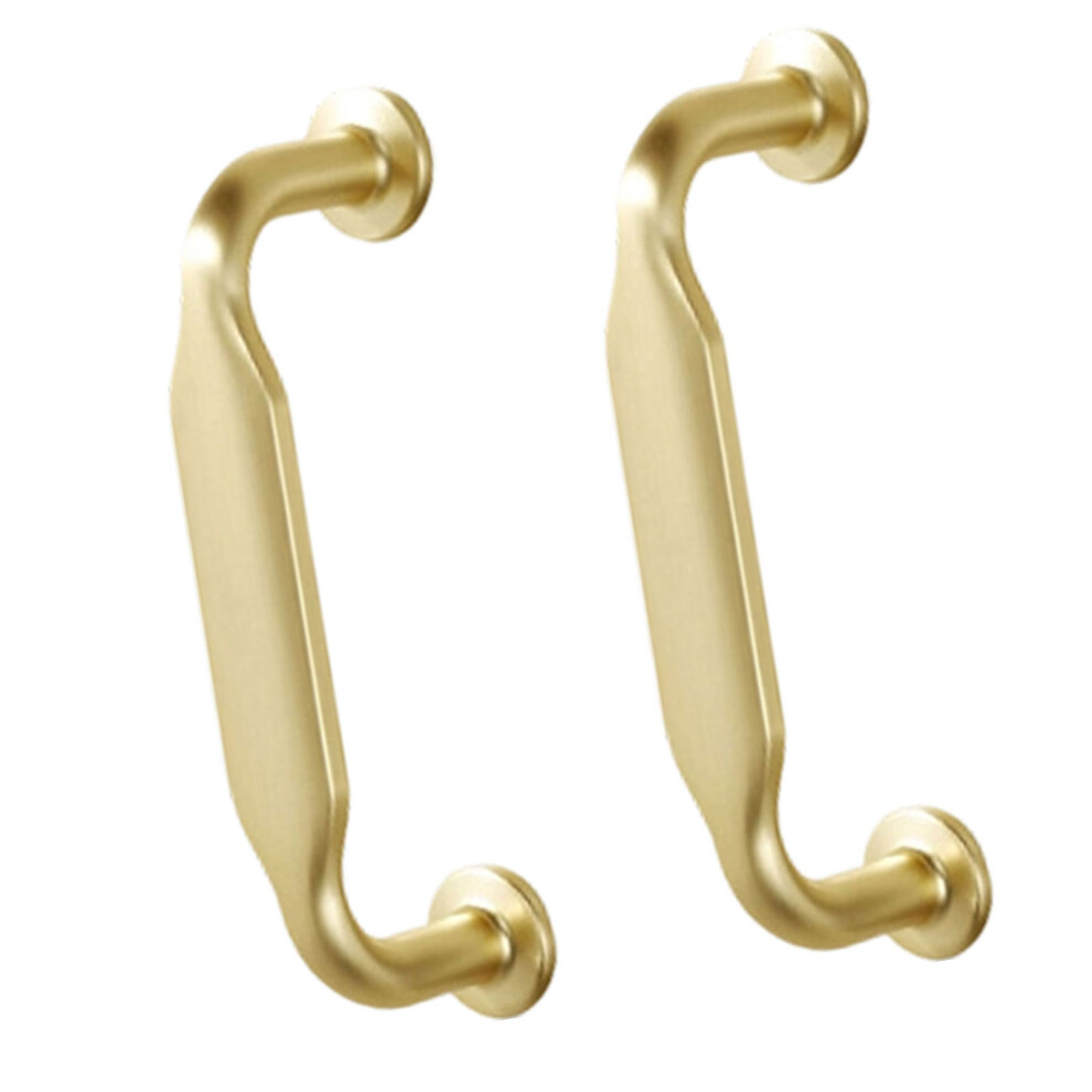 2Pcs Drawer Pulls Dressers Knob-Gold Brushed 128 Distance 7696001820315