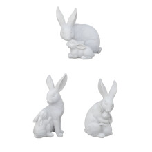 Elegant konijnensculptuur met lange oren, perfect voor lente--A