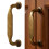2Pcs Drawer Pulls Zinc Alloy-Antique bronze 76 distance 3