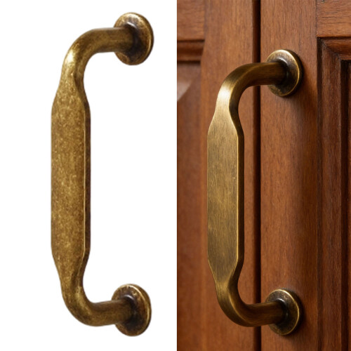 2Pcs Drawer Pulls Zinc Alloy-Antique bronze 76 distance 2
