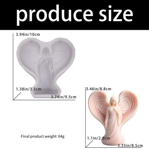 Liebe Herz Engel Form Silikon Kerze Form für handgemachte Kerze 2