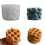 Waffelförmige Silikonform, detailliertes Design für Duftkerzen, 6