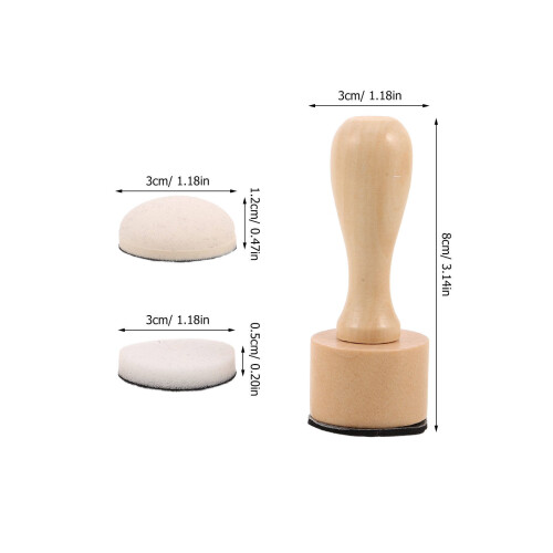 1Set Ink Blending Tool Craft Set Wood Handle with Replacement Sponge 1