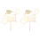 2Stk Goldene Kuchenstecker Abschlussfeier Party Cake Topper 6