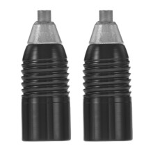 2Pcs Quick-Fit Trekking Pole Replacement Tips Aluminum Steel Black