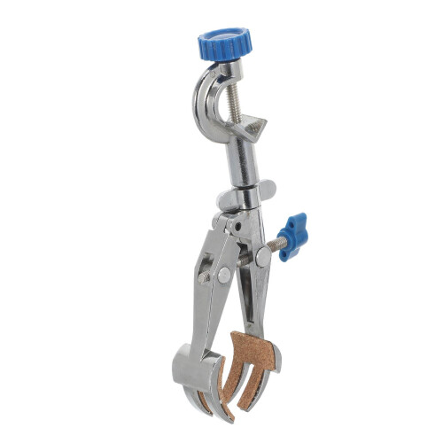Durable Zinc Alloy Lab Clamp Silver Heat-Resistant Beaker Support