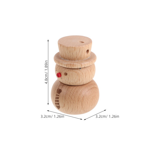 Beige Wood Aromatherapy Diffuser Bottle with Snowman Roller Ball 1