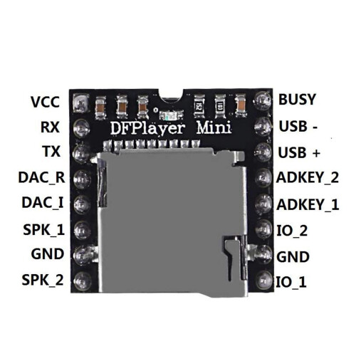 5Pcs YX5200 MP3 Player Audio Module MP3 Voice Decode Board Supporting TF Card U-Disk IO/Serial Port/AD