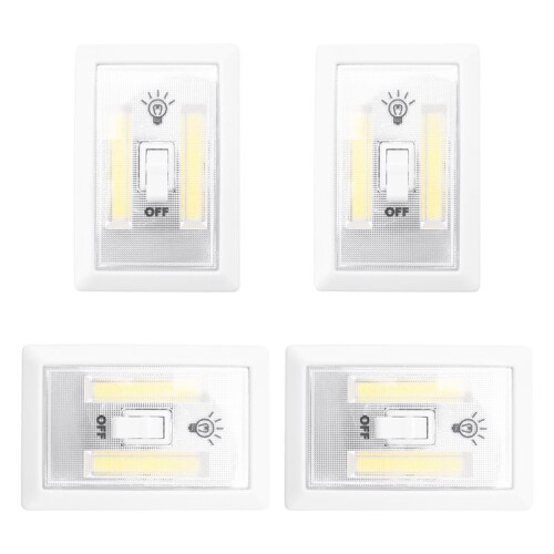 4pack Closet Light, Battery Operated Tap Light, Super Bright  Light,Wall Mount Under Cabinet Lighting
