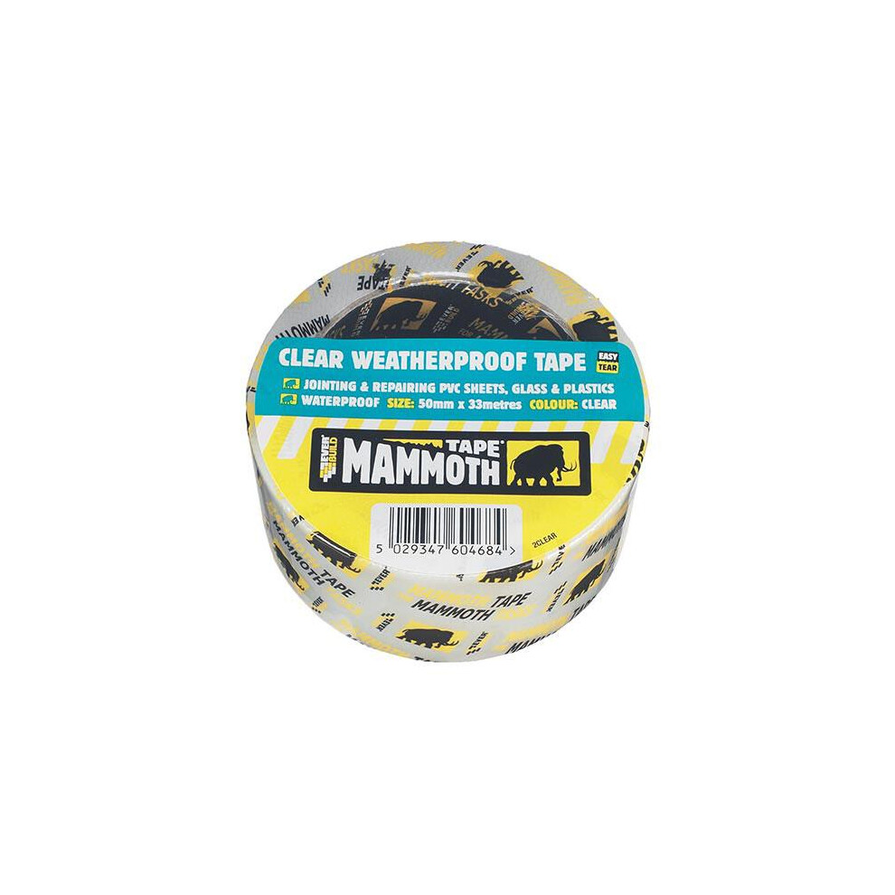 Everbuild Mammoth Weatherproof Tape Clear 50Mm X 10M