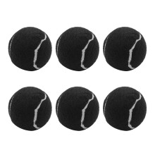 6Pcs Pack Tennis Balls Wear-Resistant Elastic Training Balls 66mm Ladies Beginners Practice Tennis ,Black