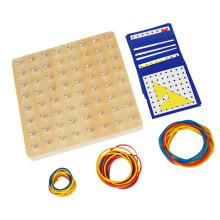 Educatief houten ophangbord met elastische rubberen band voor