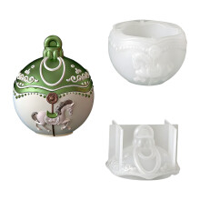 Moules de tasse de bougie en Silicone, boules de noël, pour-5794